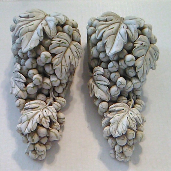 Accents Vintage Grape Leaf Plaster Drapery Rod Holders Poshmark